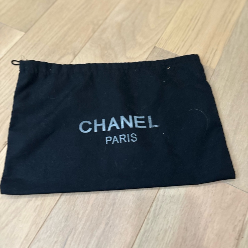 CHANEL Black Fabric Pouch